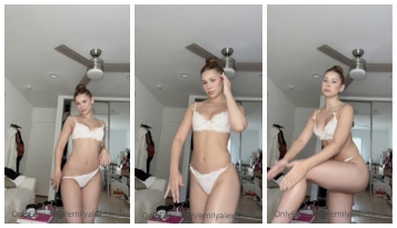 Emily Alexander Nude White Lingerie Teasing Leaked Video