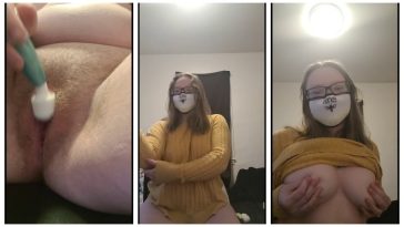 Masked Girl Stripping Pussy Masturbation Video Leak 6562