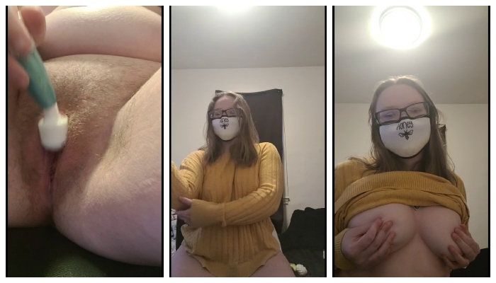 Masked Girl Stripping Pussy Masturbation Video Leak 6562
