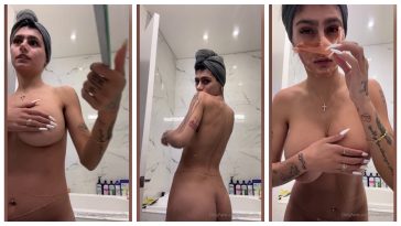 Mia Khalifa Naked Nipple Teasing PPV Video Leaked 399