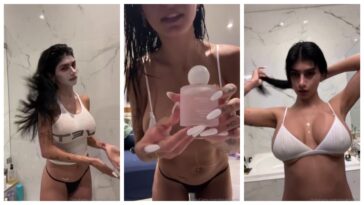 Mia Khalifa Leaked Wet Tank Shower Video 0