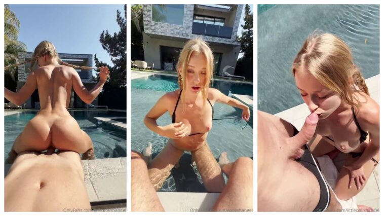 LittlePolishAngel Creampie In The Pool Video OnlyFans Leaked 2374