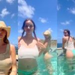 Daisy Keech No Bra See Through In The Pool Video Leaked 260x175